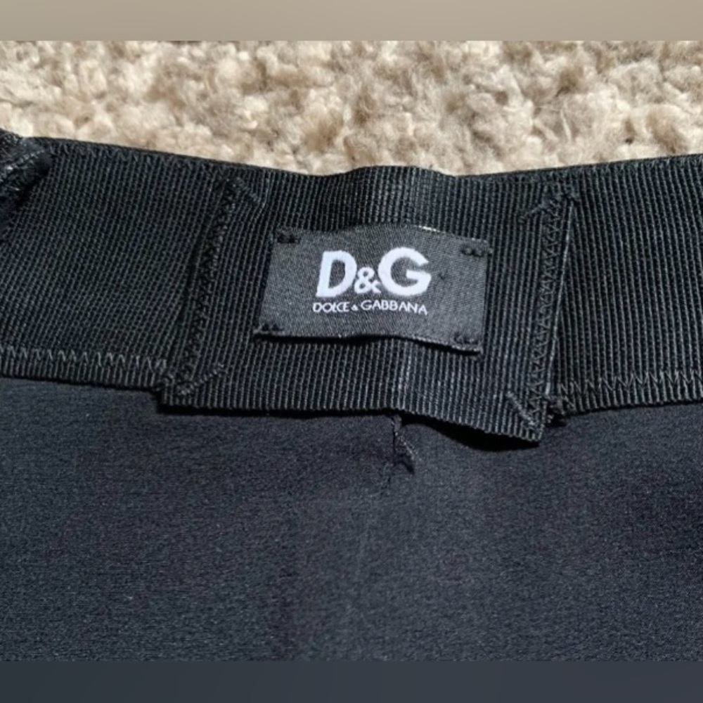 Dolce & Gabbana Italy Size 46 US 4 / 6 Black Satin Pencil Skirt - Picture 6 of 7